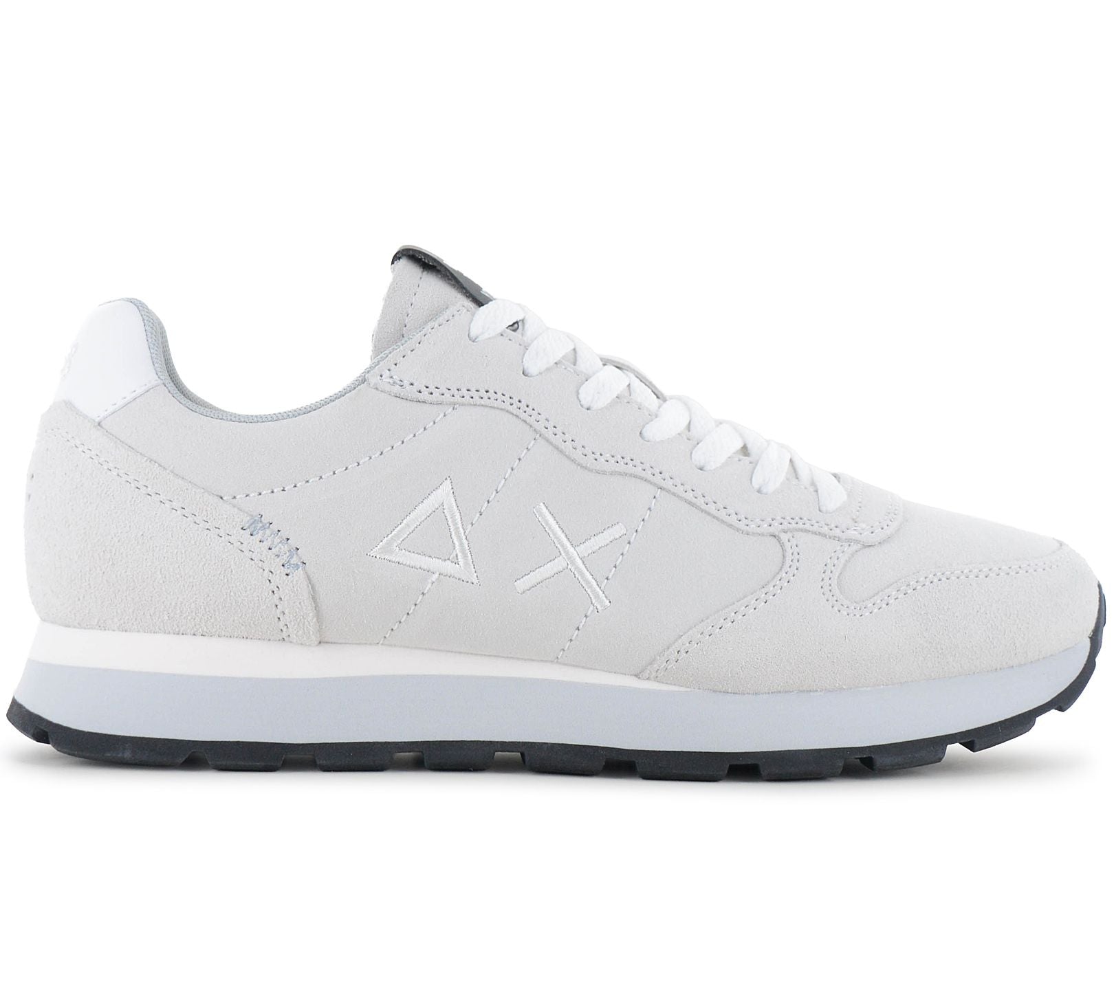 SUN68 Tom Suede - Herren Sneakers Schuhe Weiß-Grau Z46106-01