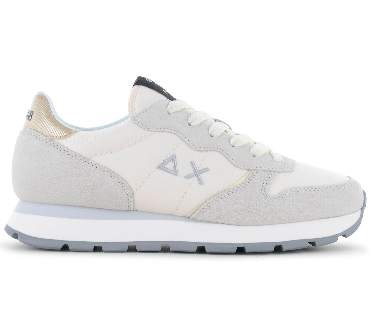 SUN68 Ally Silver Gold - Damen Sneaker Schuhe Bianco-Panna Z46202-31