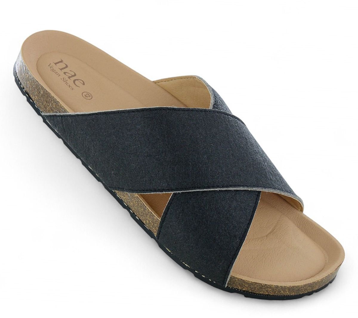 NAE Vegan Shoes TUPAI - Herren klassische Sandalen Schwarz - Hergestellt in Spanien - Brandstyle24